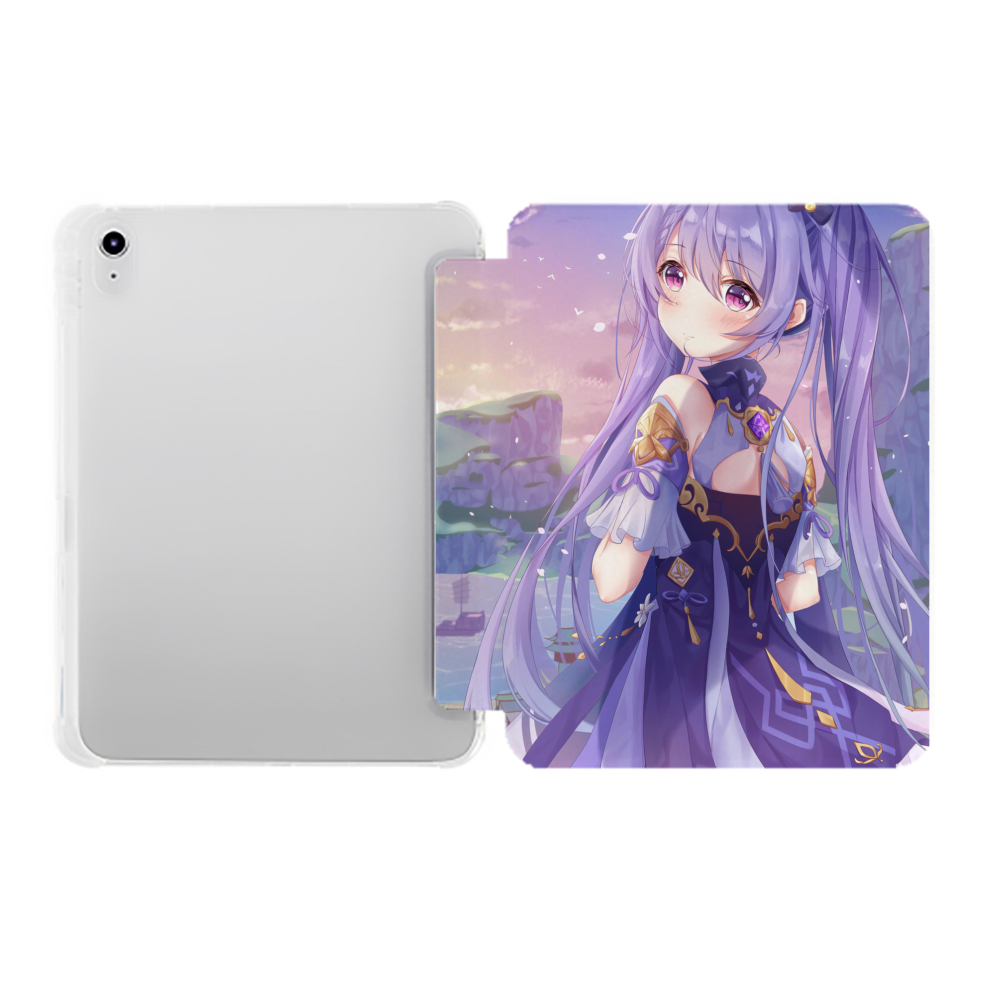 げんし神 genshin IPad ケース ペン収納付き 三つ折りスタンド PUレザー×シリコン 対応機種9.5/10.5/10.9インチ